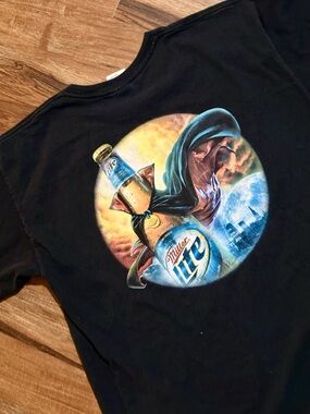 Miller literally Dracula beer promo tshirt sz large